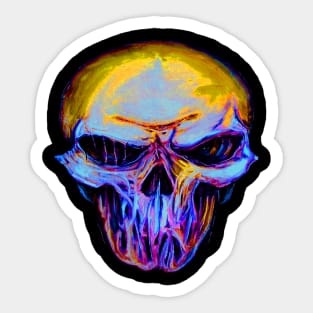 Deadly Silence orange blue Sticker